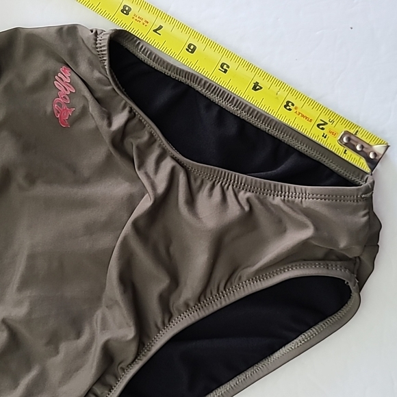 ⭐️3/ $30⭐️ Dolfin Girl's Racer Swim Suit Fragon Floral Print Army Green Size 32 - Picture 7 of 10